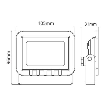 LED Προβολέας LED/10W/230V 6500K IP65