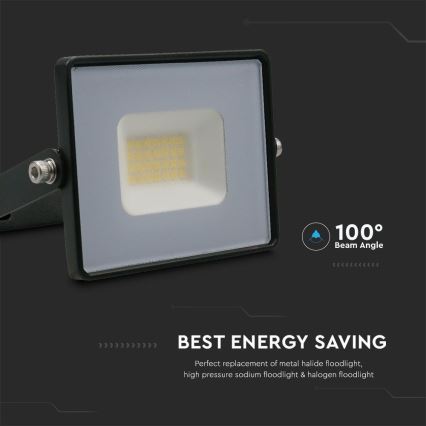 LED Προβολέας LED/20W/230V 6500K IP65 μαύρο