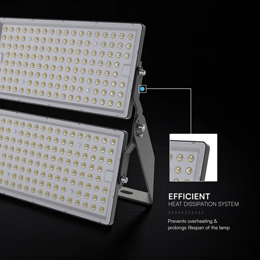 LED Προβολέας LED/500W/230V 4000K IP65 γκρι