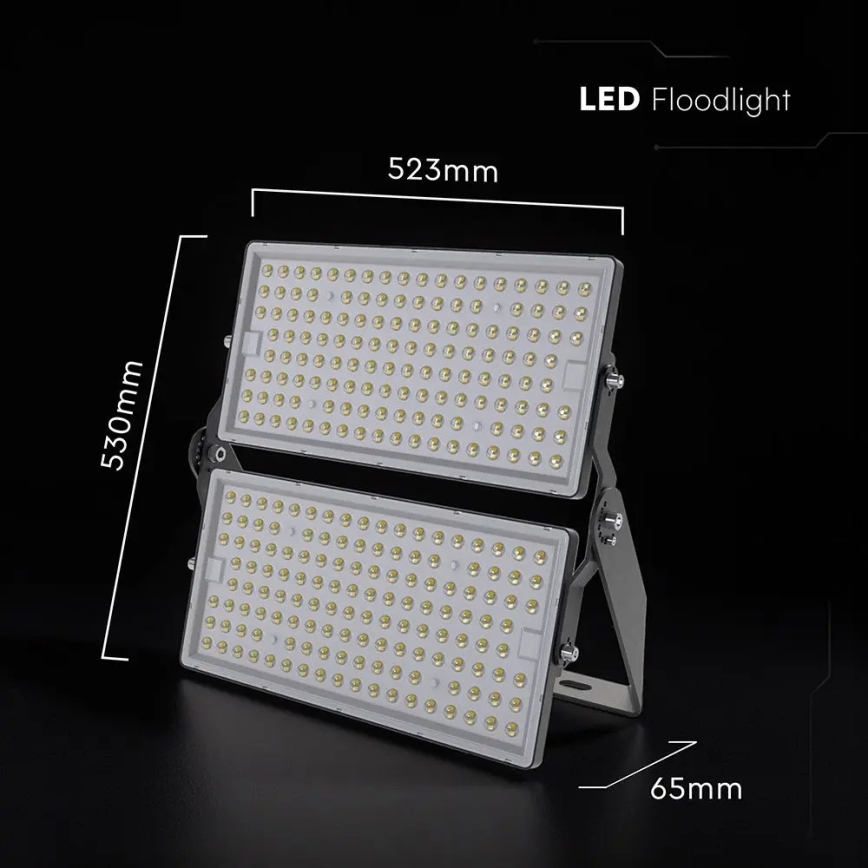 LED Προβολέας LED/500W/230V 4000K IP65 γκρι