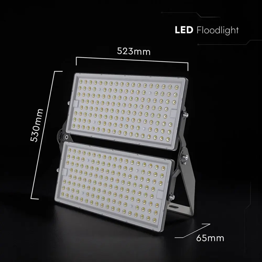 LED Προβολέας LED/500W/230V 6500K IP65 γκρι