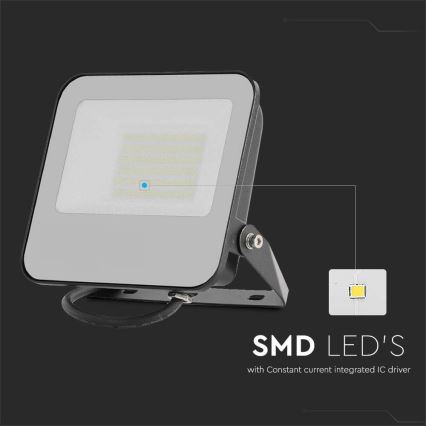 LED Προβολέας LED/50W/230V 4000K IP65 μαύρο