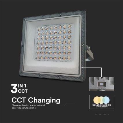 LED Προβολέας LED/50W/230V IP65 3000/4000/6500K γκρι