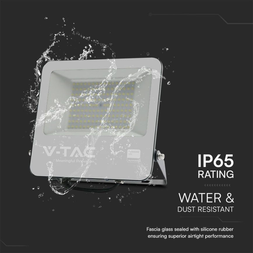 LED Προβολέας SAMSUNG CHIP LED/100W/230V 6400K IP65 μαύρο