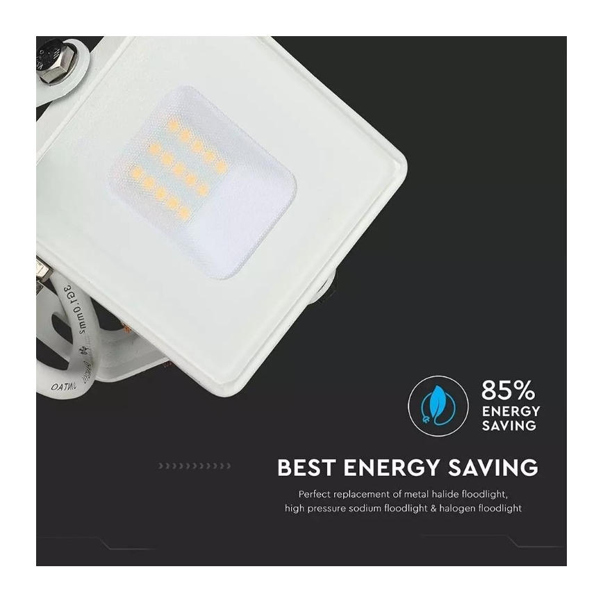 LED Προβολέας SAMSUNG CHIP LED/10W/230V IP65 3000K λευκό