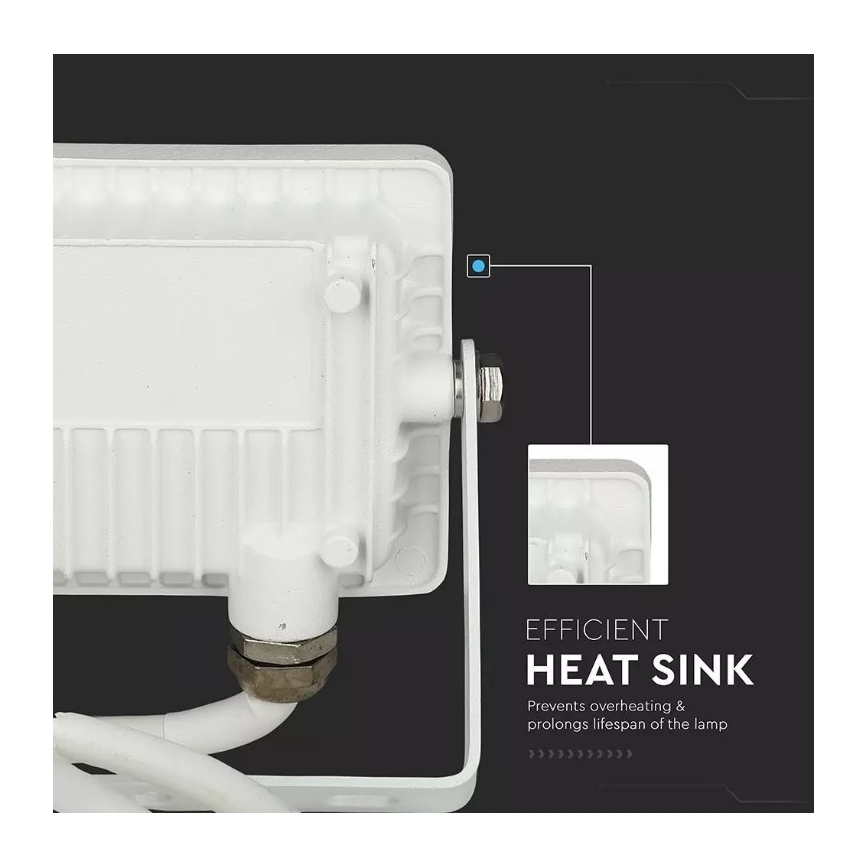 LED Προβολέας SAMSUNG CHIP LED/10W/230V IP65 3000K λευκό