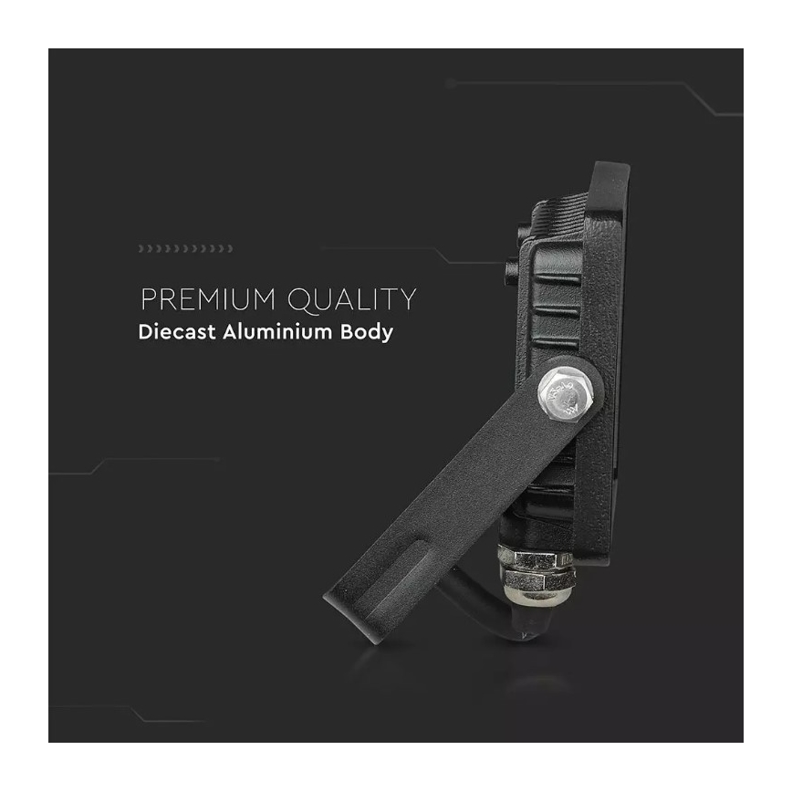 LED Προβολέας SAMSUNG CHIP LED/10W/230V IP65 3000K μαύρο