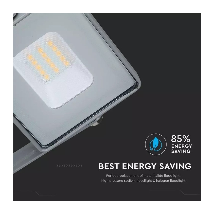 LED Προβολέας SAMSUNG CHIP LED/10W/230V IP65 4000K γκρι