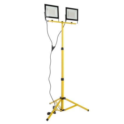 LED Προβολέας με βάση TIGRA 2xLED/100W/230V 4000K IP54 μαύρο/κίτρινο