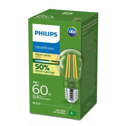 LED ρετρό λαμπτήρας Philips E27/4W/230V 2700K