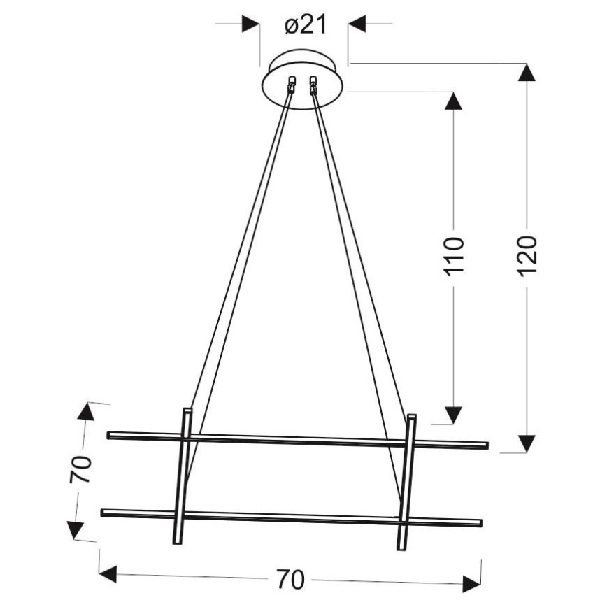 LED Πολύφωτο ANDROS LED/40W/230V