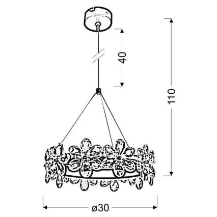 LED Πολύφωτο κρεμαστό ARVIN LED/14W/230V