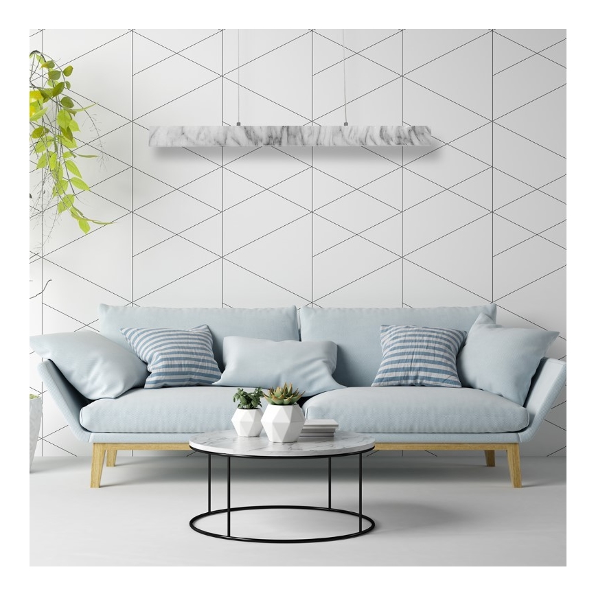 LED Πολύφωτο κρεμαστό με σύρμα PIERCE LED/18W/230V λευκό/γκρι