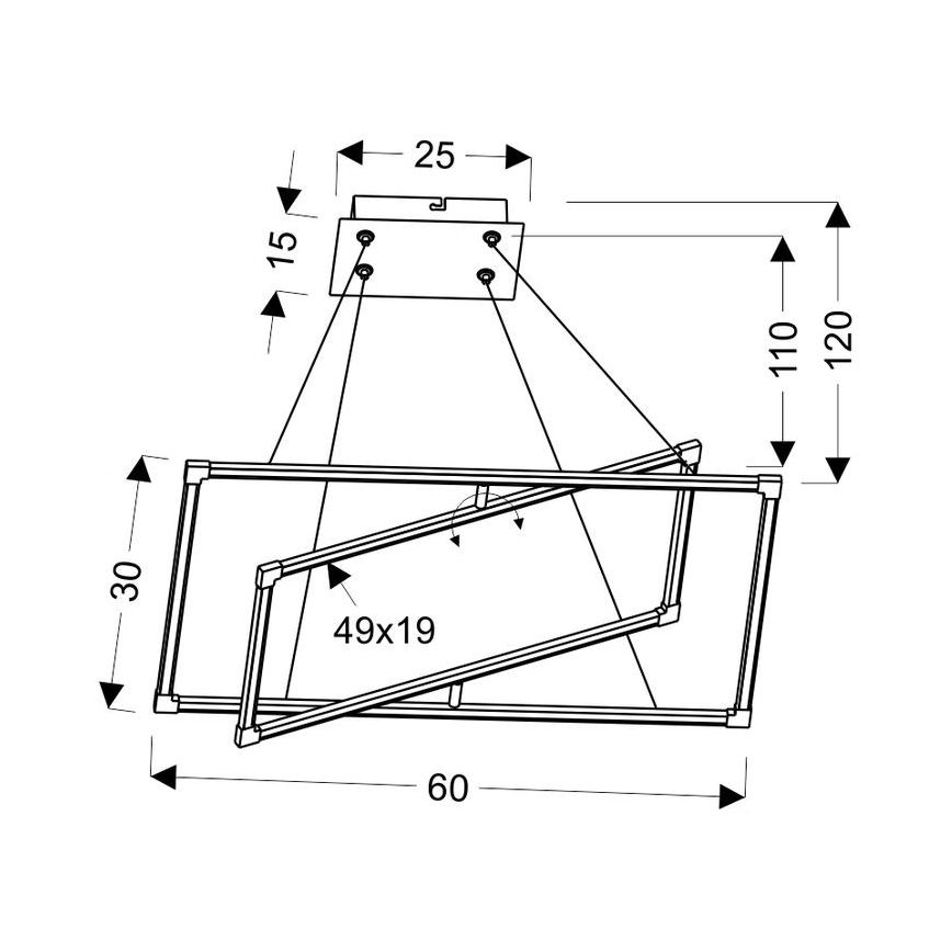 LED Πολύφωτο KSEROS LED/35W/230V