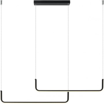 LED πολυέλαιος MALAWI σε καλώδιο 2xLED/20W/230V 3000/4000/6000K μαύρο