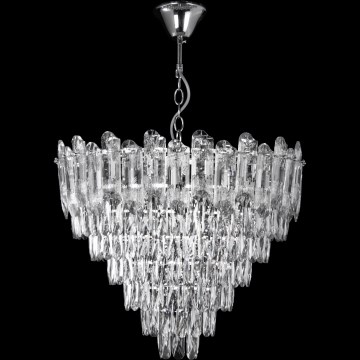 LED πολυέλαιος σε αλυσίδα 11xE27/60W/230V + 7xLED/6W διάμ. 60 cm γυαλιστερό χρώμιο