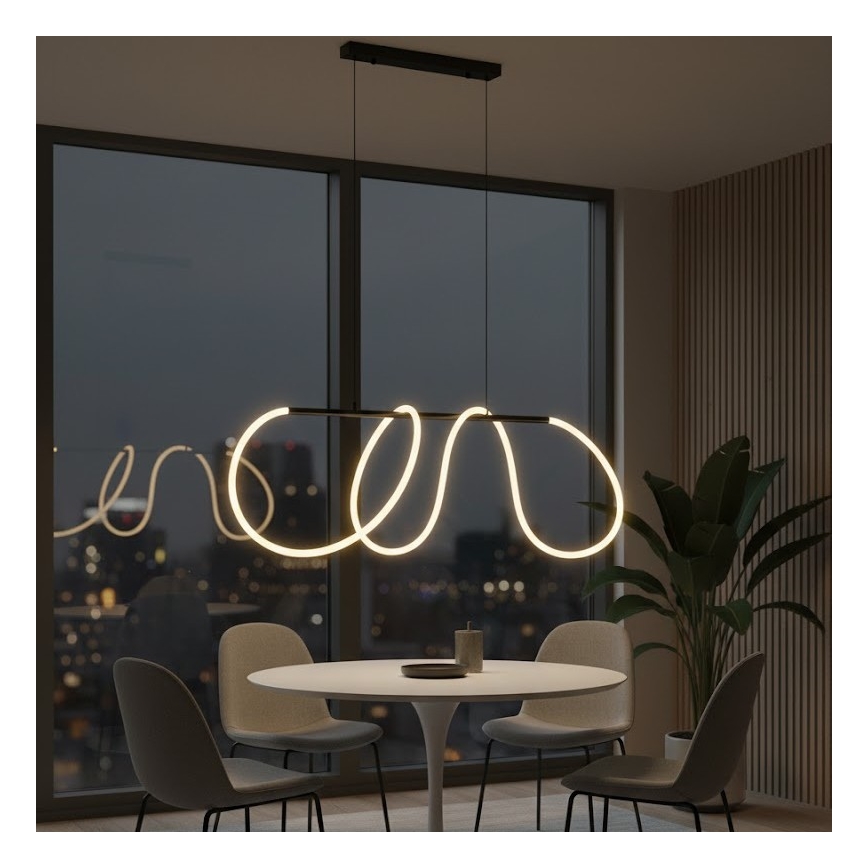 LED πολυέλαιος σε καλώδιο FLEXI LED/45W/230V 4000K μαύρο