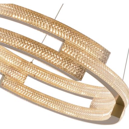 LED πολυέλαιος TARJA σε ανάρτηση με σύρμα LED/36W/230V 3000/4000/6000K, διάμ. 60 cm, χρυσός