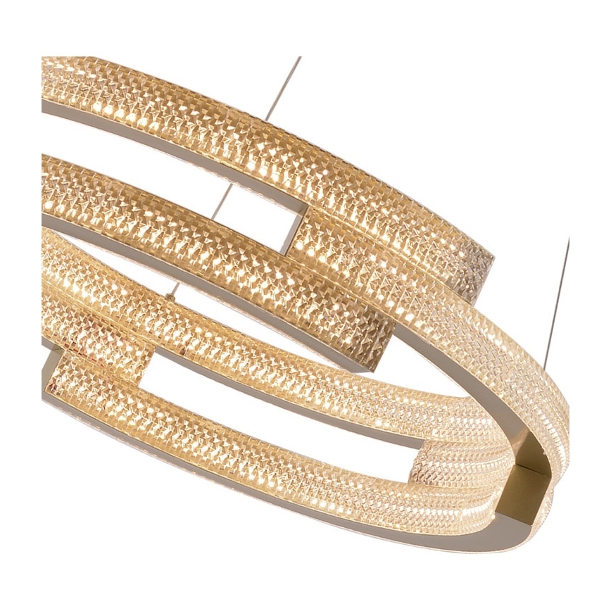 LED πολυέλαιος TARJA σε ανάρτηση με σύρμα LED/36W/230V 3000/4000/6000K, διάμ. 60 cm, χρυσός