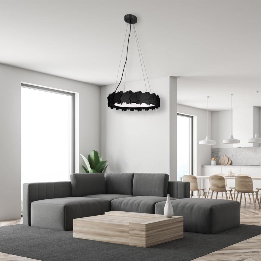 LED πολυέλαιος με αναρτητικό καλώδιο SOHO LED/24W/230V μαύρος