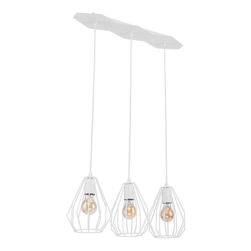 LED πολυέλαιος με καλώδιο BRYLANT 3xE27/60W/230V λευκό