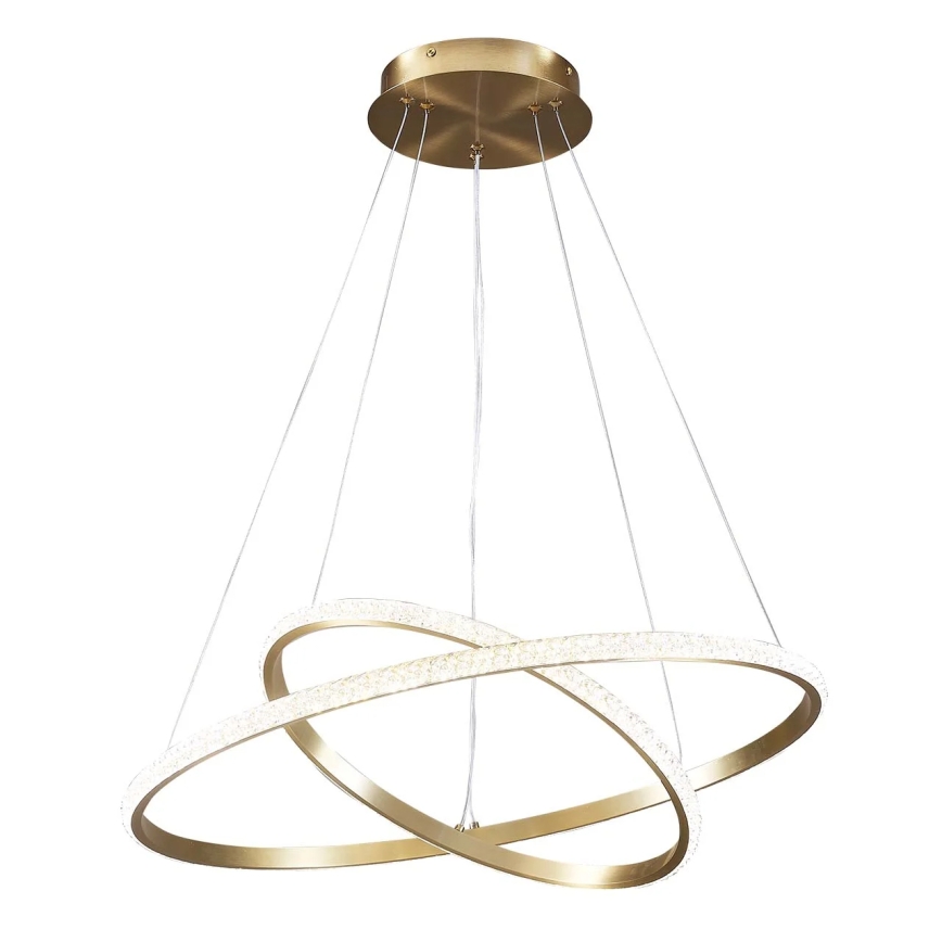 LED πολυέλαιος με καλώδιο DIANA LED/44W/230V 4000K διάμ. 59 cm χρυσό