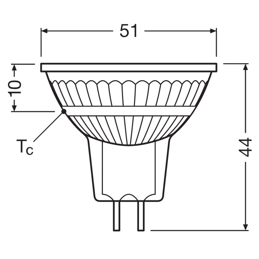 LED ρυθμιζόμενη αντανακλαστική λάμπα MR16 GU5,3/5,3W/12V 4000K 36° CRI 97 - Ledvance