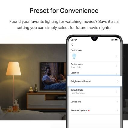 LED Ρυθμιζόμενη λάμπα A60 E27/8,7W/230V 2700K Wi-Fi - TP-Link