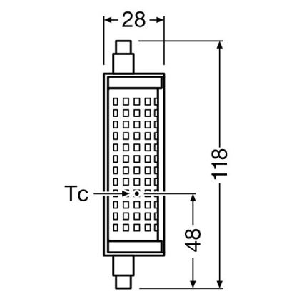 LED Ρυθμιζόμενη Λάμπα R7s/18,2W/230V 2700K 118 mm - Osram
