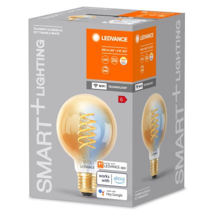 LED Ρυθμιζόμενη Λάμπα SMART+ FILAMENT GLOBE G80 E27/8W/230V 2200-5000K Wi-Fi - Ledvance