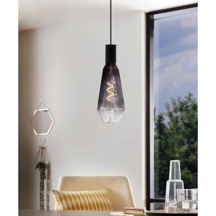 LED Ρυθμιζόμενη λάμπα VINTAGE E27/4W/230V 1800K καπνιστή - Eglo 110238