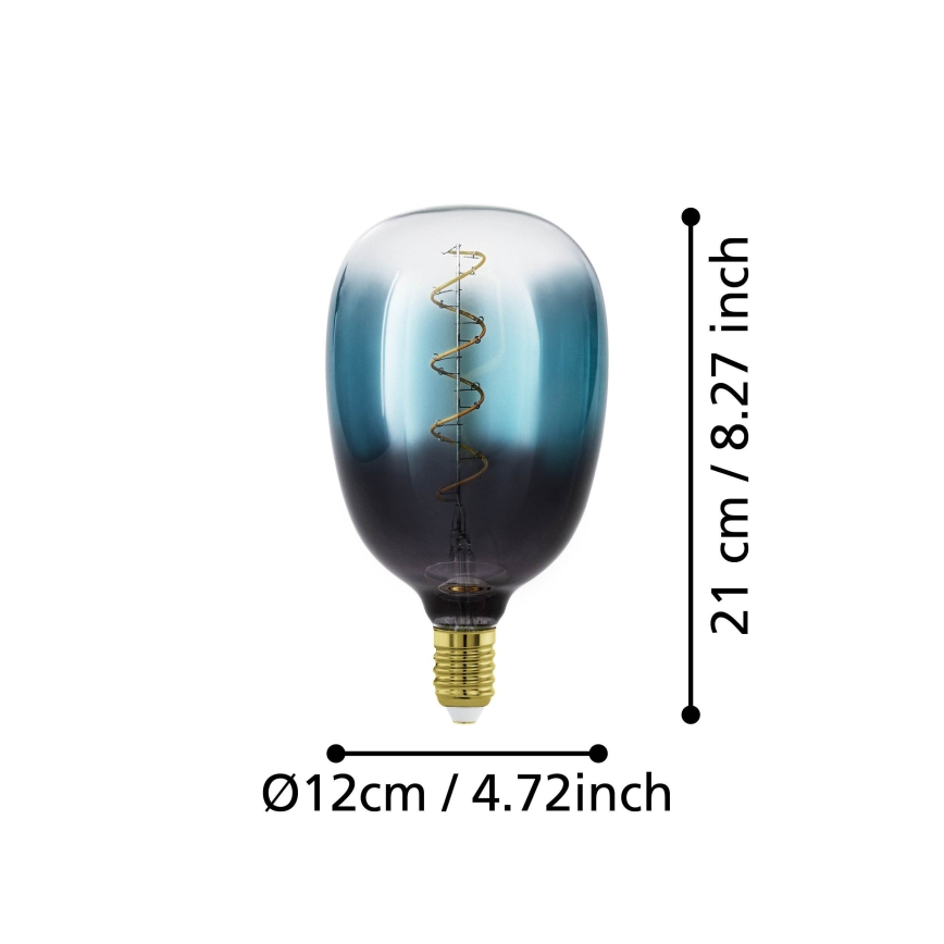 LED ρυθμιζόμενη λάμπα VINTAGE T120 E27/4W/230V 2000K μπλε - Eglo 110224