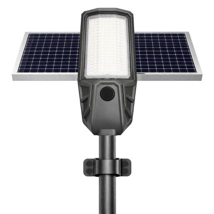 Ρυθμιζόμενη LED λάμπα δρόμου με αισθητήρα και ηλιακό πάνελ KOBRA LED/400W/3,2V 24000 mAh IP65 ανθρακί + τηλεχειριστήριο