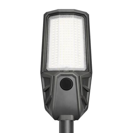 Ρυθμιζόμενη LED λάμπα δρόμου με αισθητήρα και ηλιακό πάνελ KOBRA LED/400W/3,2V 24000 mAh IP65 ανθρακί + τηλεχειριστήριο