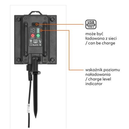 Ρυθμιζόμενη LED ηλιακή διακοσμητική γιρλάντα STARLIGHT NEO 10xE27/3,7V 2700K IP54 1200 mAh 11,5m + τηλεχειριστήριο