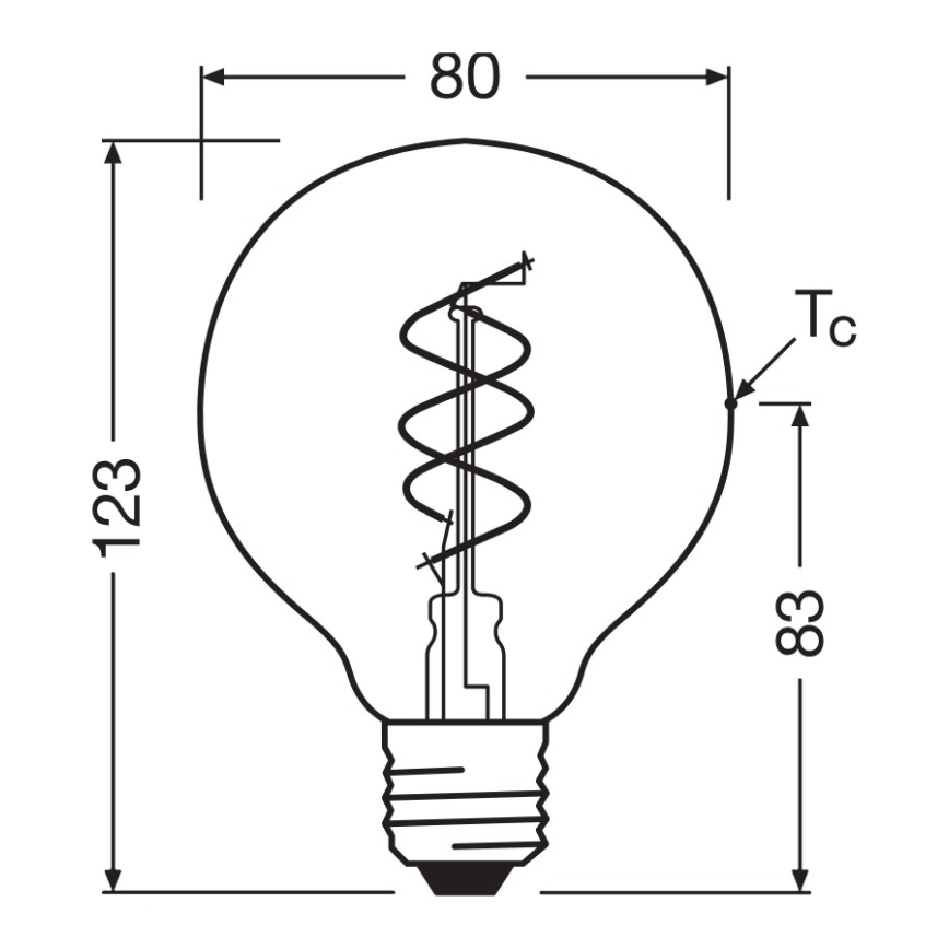 LED ρυθμιζόμενη ρετρό λάμπα νήματος E27/4,9W/230V 2200K CRI 90 - Osram