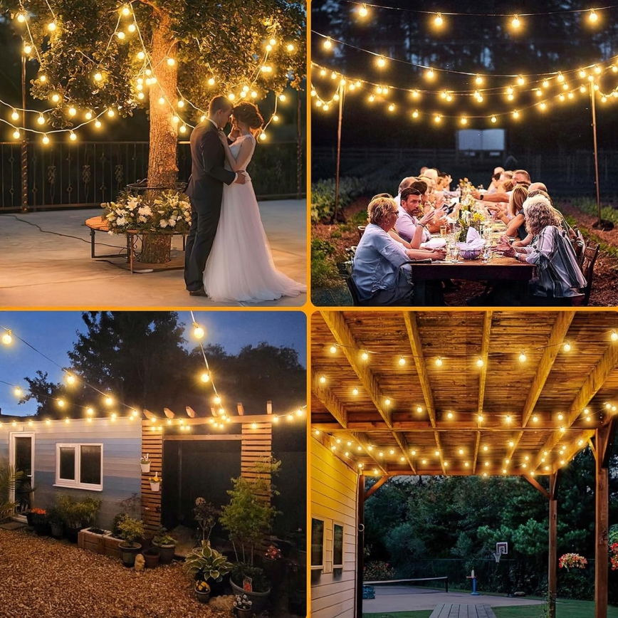 Διακοσμητική LED γιρλάντα εξωτερικού χώρου ρυθμιζόμενης φωτεινότητας 25xE12/1W/24/230V 17,5 m IP65 μαύρη + τηλεχειριστήριο