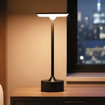 LED ρυθμιζόμενη επαναφορτιζόμενη επιτραπέζια λάμπα NEW YORK LED/1,8W/5V 2700K/4000K/6500K 1200 mAh μαύρη