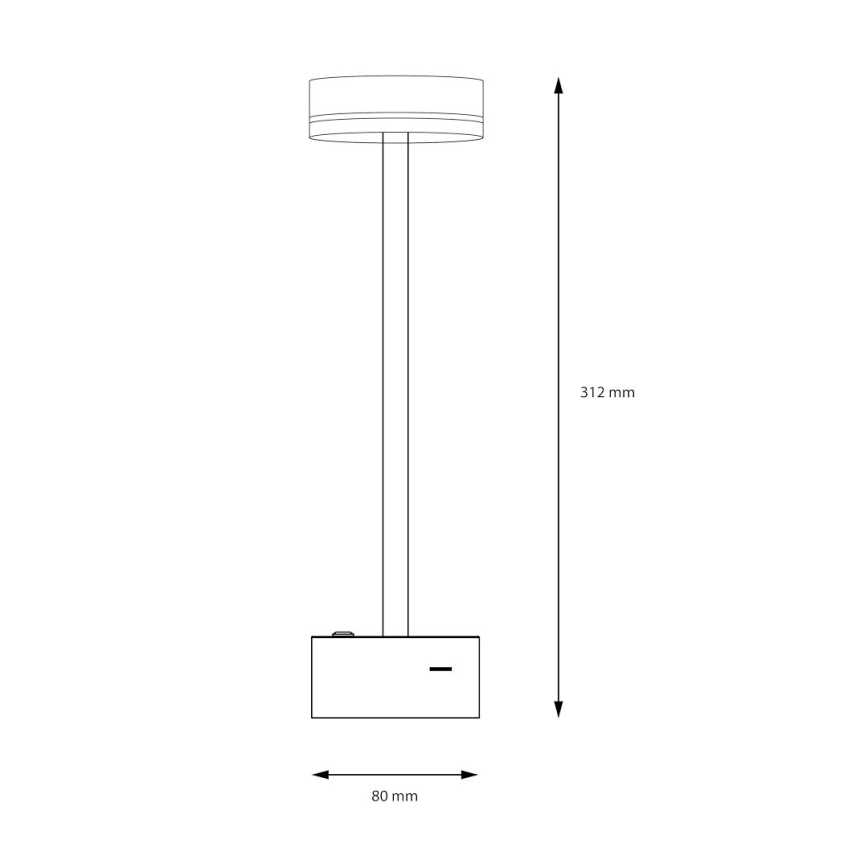 LED ρυθμιζόμενη επαναφορτιζόμενη επιτραπέζια λάμπα SAM LED/5W/5V 3600 mAh μαύρο/χρυσό