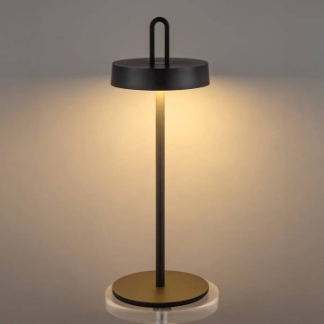 LED ρυθμιζόμενη εξωτερική επαναφορτιζόμενη επιτραπέζια λάμπα αφής SHINE LED/1,5W/3,7V 3000 mAh IP44 μαύρη