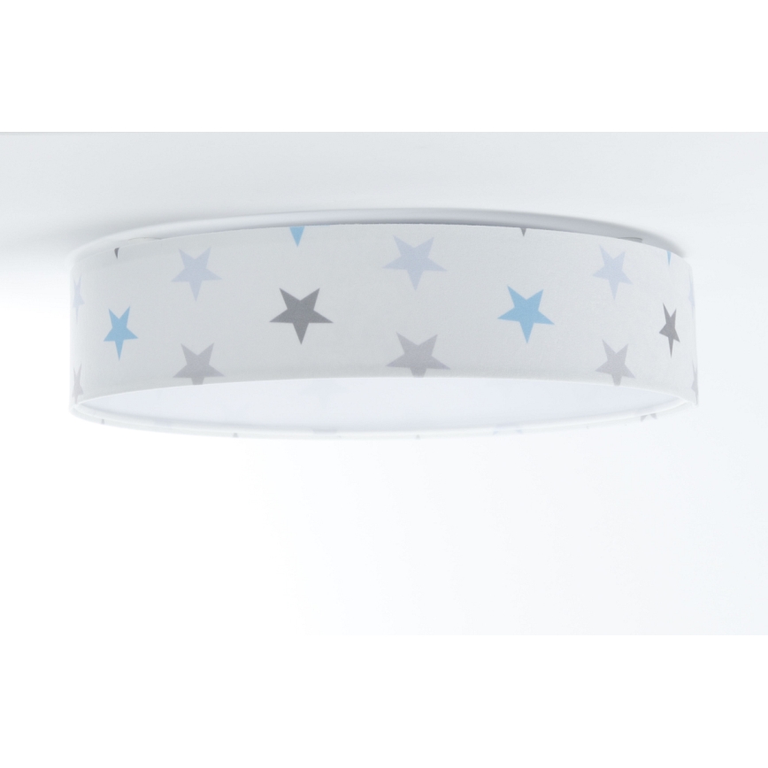 LED Ρυθμιζόμενο Παιδικό Οροφής Φωτιστικό SMART GALAXY KIDS LED/24W/230V 3000-6500K αστεράκια λευκό/γκρι/μπλε + τηλεχειριστήριο
