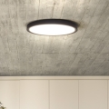 LED Ρυθμιζόμενο Φωτιστικό Οροφής ESTELA LED/36W/230V Ø30 εκ. Μαύρο + Τηλεχειριστήριο