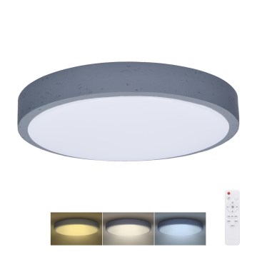 LED Ρυθμιζόμενο Φωτιστικό Οροφής GREY LED/48W/230V 3000-6500K γκρι διάμ. 38 εκ. + τηλεχειριστήριο