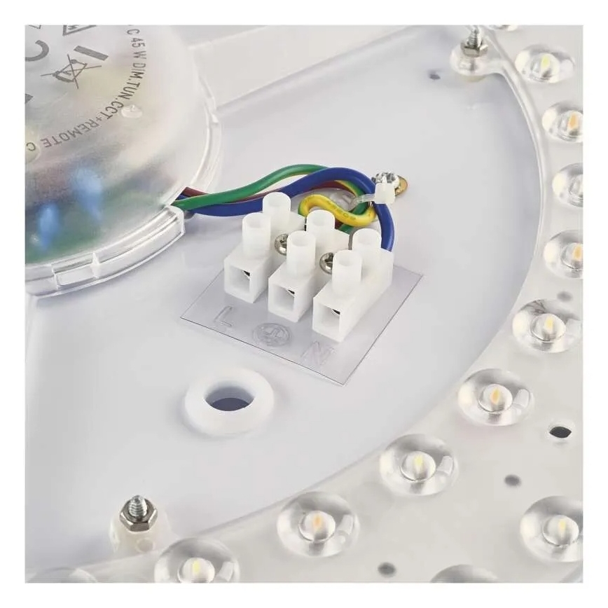 Ρυθμιζόμενο φωτιστικό οροφής LED ILVI LED/45W/230V 2700-6500K, διάμετρος 50 cm, φινίρισμα ξύλου + τηλεχειριστήριο