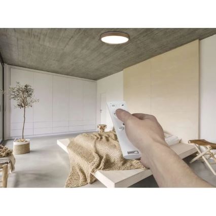 Ρυθμιζόμενο φωτιστικό οροφής LED ILVI LED/45W/230V 2700-6500K διάμ. 50 cm μπεζ + τηλεχειριστήριο