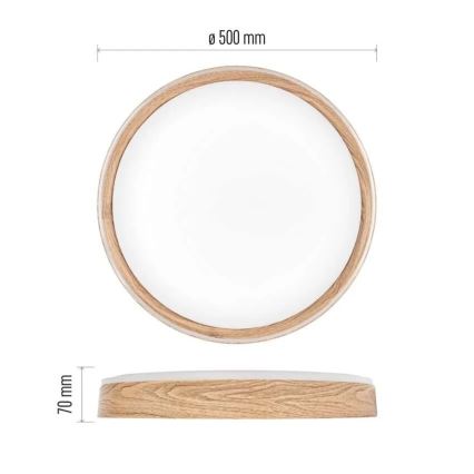 Ρυθμιζόμενο φωτιστικό οροφής LED ILVI LED/45W/230V 2700-6500K διάμ. 50 cm μπεζ + τηλεχειριστήριο