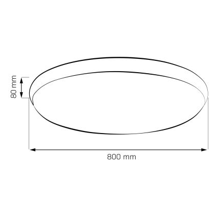 Ρυθμιζόμενο φωτιστικό οροφής LED KERN LED/80W/230V 3000/4000/6000K Ø 80 cm, χρυσό + τηλεχειριστήριο