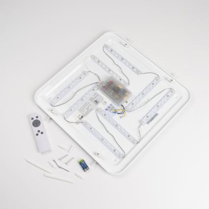Ρυθμιζόμενο LED φωτιστικό οροφής LED/42W/230V 3000-6500K 49x49 cm λευκό + τηλεχειριστήριο