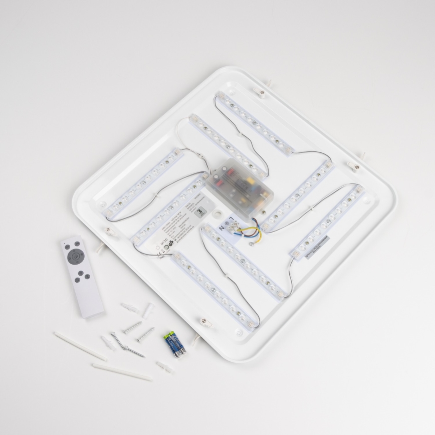 Ρυθμιζόμενο LED φωτιστικό οροφής LED/42W/230V 3000-6500K 49x49 cm λευκό + τηλεχειριστήριο