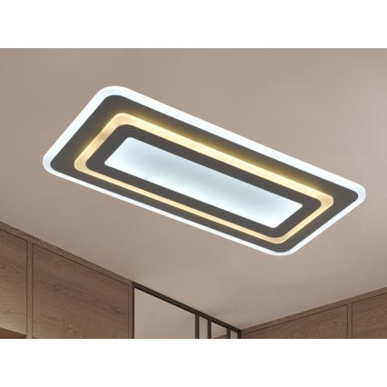 Ρυθμιζόμενο φωτιστικό οροφής LED/85W/230V 3000-6500K γκρι + τηλεχειριστήριο